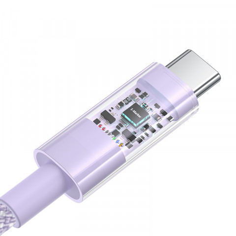 Kabel Baseus Gem Typ C-Typc C 100W 2m (fioletowy) - Galeria zdjęcie 4