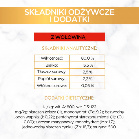 PURINA Gourmet Gold Succulent Delights Wołowina - mokra karma dla kota - 85 g - Galeria zdjęcie 11