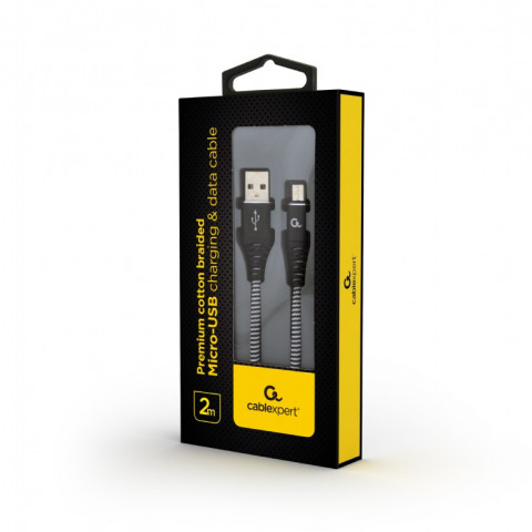 GEMBIRD KABEL MICRO USB 2.0 AM-MBM5P 2M,CZARNY/BIA - Galeria zdjęcie 2