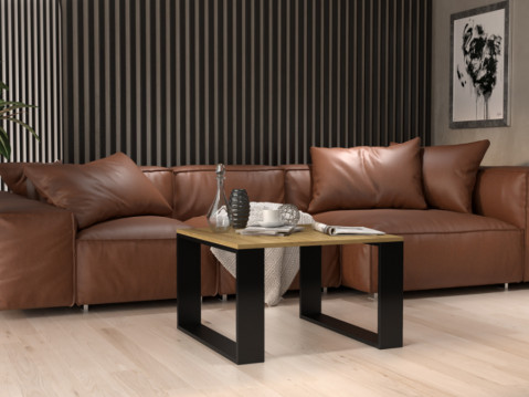 Stolik MODERN MINI 67x67xH40 artisan/czarny - Galeria zdjęcie 4