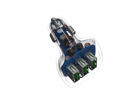 GREEN CELL ŁADOWARKA SAMOCHODOWA 54W 3XUSB QC 3.0 - Galeria zdjęcie 4