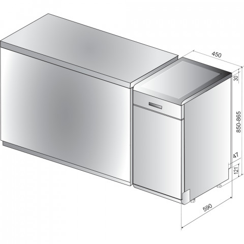 Zmywarka HOTPOINT HSFO 3T223 WC X - Galeria zdjęcie 6
