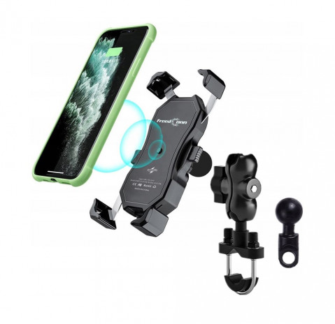 Uchwyt na telefon i ładowarka indukcyjna FreedConn MC1W 15W + USB - Galeria zdjęcie 3