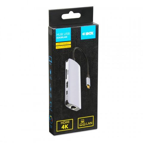 IBOX HUB USB IUH3RJ4K USB3.2 LAN HDMI 4K PD100W - Galeria zdjęcie 7