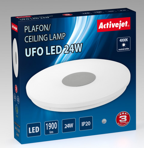 Nowoczesny plafon sufitowy LED Activejet UFO 24W - Galeria zdjęcie 2