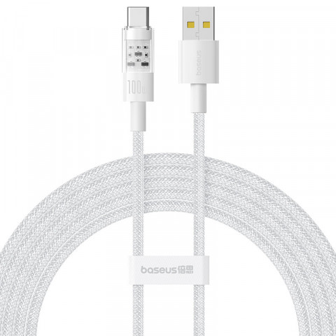 Kabel Baseus Gem USB-USB C 100W 2m (biały) - Galeria zdjęcie 1
