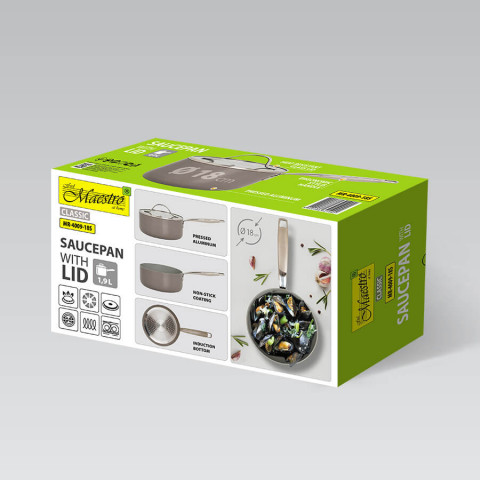 Rondel z pokrywką 18 cm 1,9L MAESTRO MR-4009-18S - Galeria zdjęcie 7