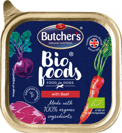 BUTCHER'S BIO Foods - mokra karma dla psa z wołowiną - tacka 6x150g - Galeria zdjęcie 2