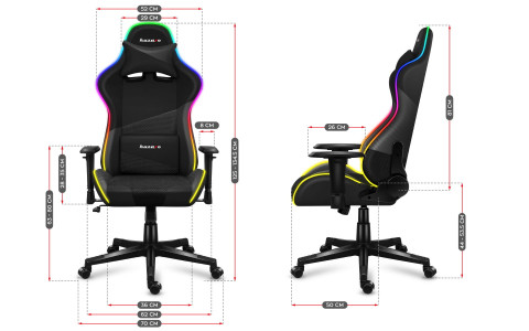 Fotel gamingowy Huzaro Force 6.2 Mesh RGB - Galeria zdjęcie 9