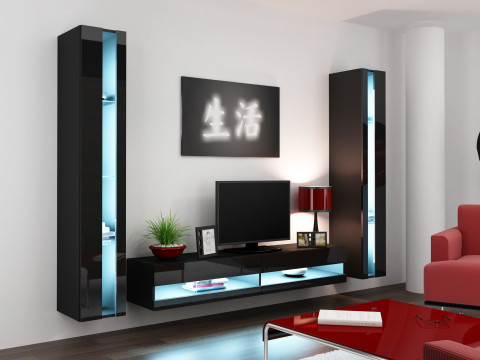 Zestaw meblowy VIGO NEW 3 czarny/czarny połysk - Galeria zdjęcie 1