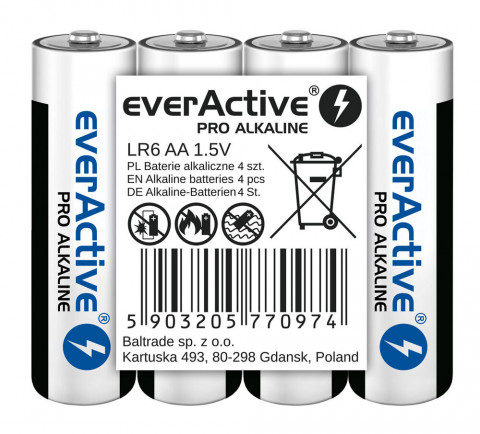EVERACTIVE BATERIE ALKALICZNE PRO ALKALINE LR6PRO4 - Galeria zdjęcie 1