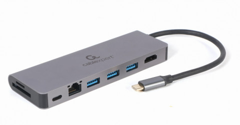 GEMBIRD MULTI ADAPTER USB TYP-C 5W1 15CM - Galeria zdjęcie 1