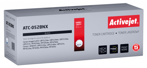 Activejet ATC-052BNX Toner do drukarek Canon; Zamiennik Canon 052BK XL; Supreme; 9200 stron; czarny - Galeria zdjęcie 1