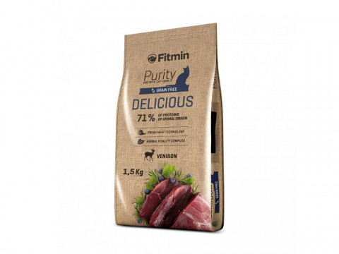 FITMIN Cat Purity Delicious - sucha karma dla kota - 1,5kg - Galeria zdjęcie 1