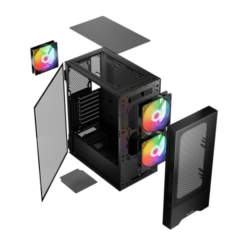 LOGIC OBUDOWA ARYA ARGB MIDI USB 3.0 BLACK - Galeria zdjęcie 10