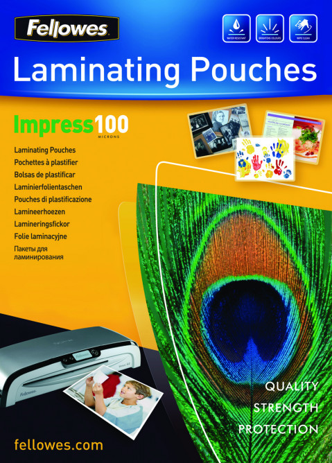 Fellowes Folia laminacyjna A4 100 mic. 100 szt. - Galeria zdjęcie 1