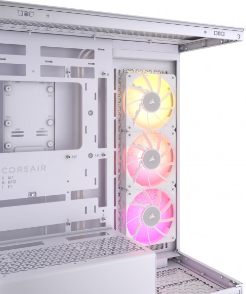 iCUE LINK 3500X RGB Tempered Glass Mid-Tower, White - Galeria zdjęcie 3