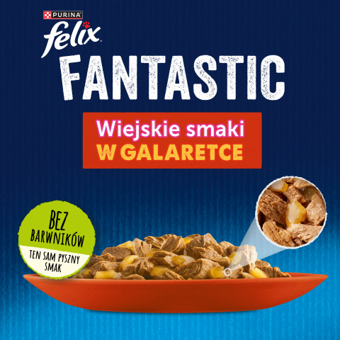 PURINA Felix Fantastic: wiejskie smaki - karma dla kota - 4 x 85g - Galeria zdjęcie 6