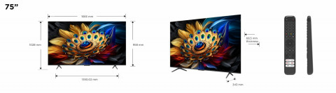 Telewizor TCL 75C655 QLED 75'' 4K Ultra HD Google TV Dolby Atmos DVB-T2 Titan - Galeria zdjęcie 2