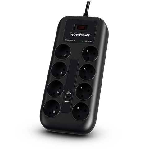Listwa przeciwprzepięciowa CyberPower P0820SUF0-FR - Galeria zdjęcie 1