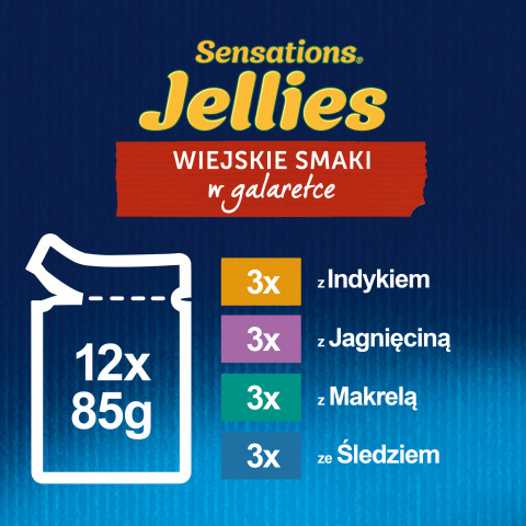 FELIX Sensations indyk, makrela, jagnięcina - mokra karma dla kota - 12x 85g - Galeria zdjęcie 2