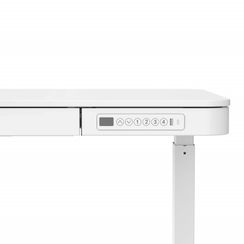 Biurko ACTIVEJET z elektryczną regulacją wysokości 140x70 ET119W-C biały - Galeria zdjęcie 9