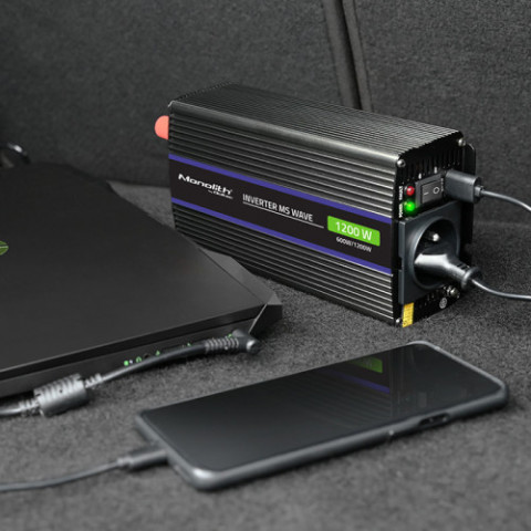 QOLTEC PRZETWORNICA NAPIĘCIA MONOLITH 1200 MS WAVE - Galeria zdjęcie 3