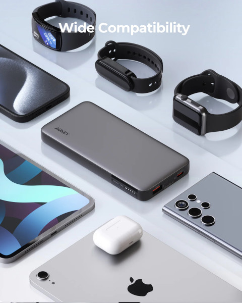 AUKEY POWERBANK 10 000 MAH, USBC PD 30W, USBA 22W - Galeria zdjęcie 1