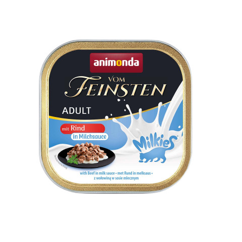 ANIMONDA Vom Feinsten Adult Milkies Wołowina - mokra karma dla kota - 100g - Galeria zdjęcie 1