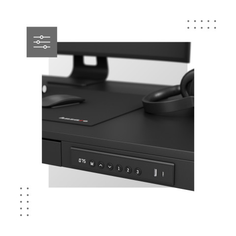 Biurko elektryczne MA-Leader 8.2 Black - Galeria zdjęcie 7