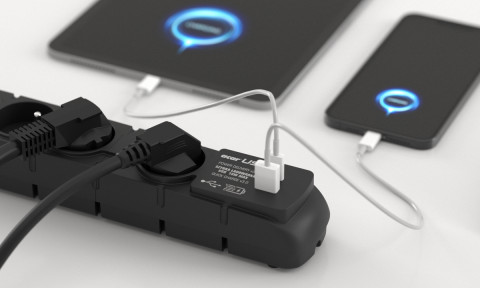 Listwa przeciwprzepięciowa Acar S6 USB A+C (szybka ładowarka) 1,5m ; czarny - Galeria zdjęcie 4