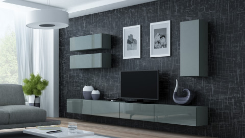 Zestaw meblowy VIGO 13 szary/szary połysk - Galeria zdjęcie 1