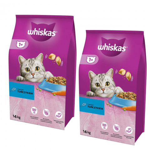 WHISKAS Adult z Tuńczykiem - sucha karma dla kota - 2x14 kg - Galeria zdjęcie 1