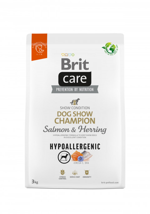 BRIT Care Hypoallergenic Dog Show Champion Salmon & Herring - sucha karma dla psa - 3 kg - Galeria zdjęcie 1