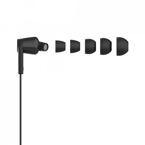 BELKIN SŁUCHAWKI PRZEWODOWE DOUSZNE USB-C, CZARNE - Galeria zdjęcie 3