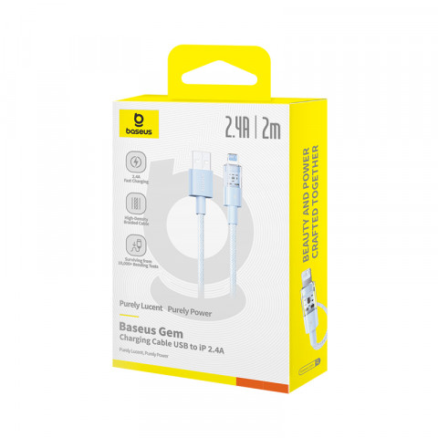 Kabel Baseus Gem 2.4a 2m (niebieski) - Galeria zdjęcie 6