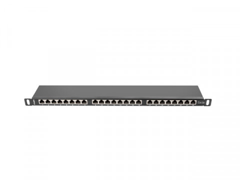 LANBERG PATCH PANEL 24 PORT 0.5U KAT.5E FTP CZARNY - Galeria zdjęcie 2