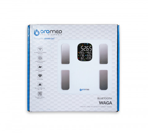 Waga łazienkowa ORO BLUETOOTH SMART WHITE OROMED - Galeria zdjęcie 5