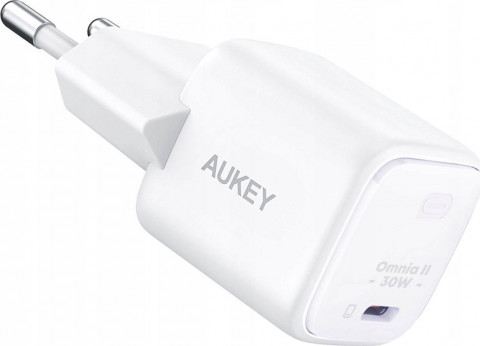 AUKEY ŁADOWARKA SIECIOWA GAN USB-C, PD 30W, BIAŁA - Galeria zdjęcie 1