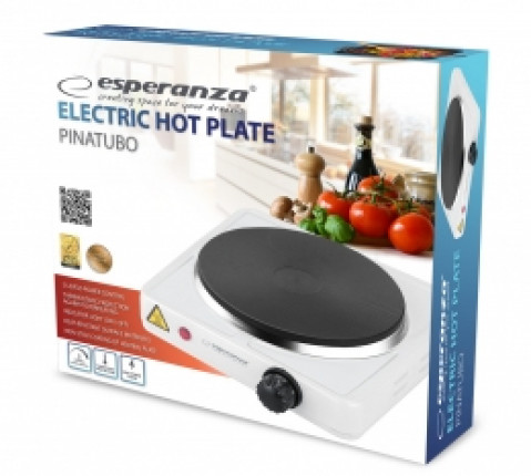 Kuchenka Elektryczna Esperanza PINATUBO EKH002W (jednopolowa 1500W biała) - Galeria zdjęcie 3