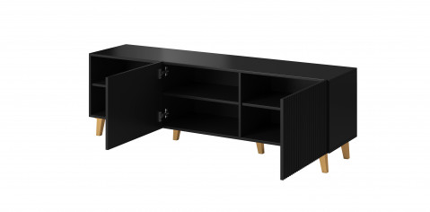 Szafka RTV PAFOS 150x40x52 czarny mat - Galeria zdjęcie 2