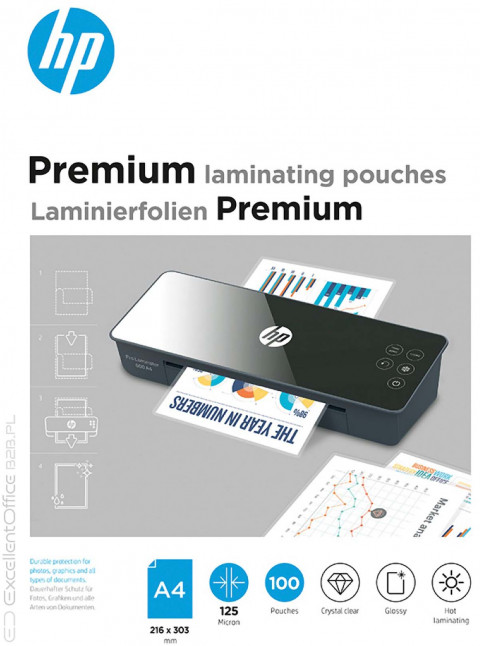 HP Folia laminacyjna PREMIUM A4 125 mic, 100 szt. - Galeria zdjęcie 1