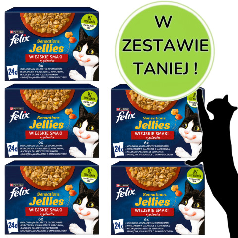 PURINA Felix Sensation: wiejskie smaki - karma dla kota - 120x85 g - Galeria zdjęcie 1