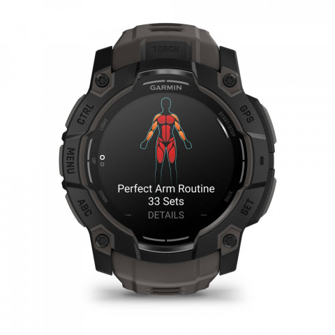 Zegarek Garmin Instinct 3 – 50 mm AMOLED Black met charcoal band - Galeria zdjęcie 3