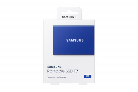 Dysk zewnętrzny SSD Samsung T7 (1TB; USB 3.2; niebieski; MU-PC1T0H/WW) - Galeria zdjęcie 8