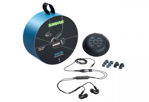 Shure SE215DYBK+UNI-EFS - Słuchawki douszne AONIC215 z pojedynczym przetwornikiem i kablem 3.5mm (czarne) - Galeria zdjęcie 3