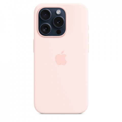 Apple iPhone 15 Pro Silicone Case with MagSafe - Light Pink - Galeria zdjęcie 2