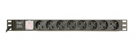 GEMBIRD LISTWA ZASILAJĄCA RACK 19" (PDU) 1U, 16A - Galeria zdjęcie 2