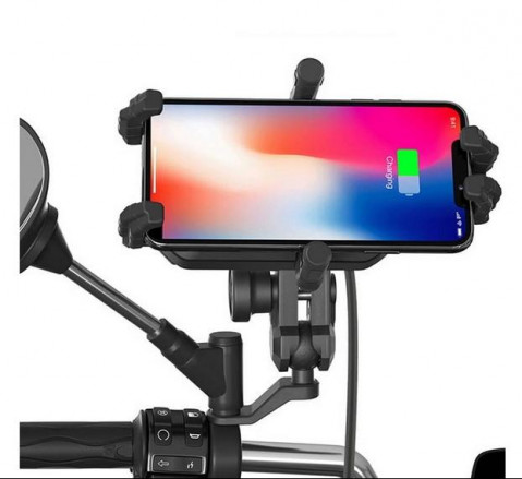 Uchwyt na telefon i ładowarka indukcyjna FreedConn MC29 15W + USB - Galeria zdjęcie 7