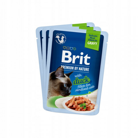 BRIT Premium by Nature Sterilised Plate saszetki w sosie mix smaków - mokra karma dla kota - 12x85g - Galeria zdjęcie 5